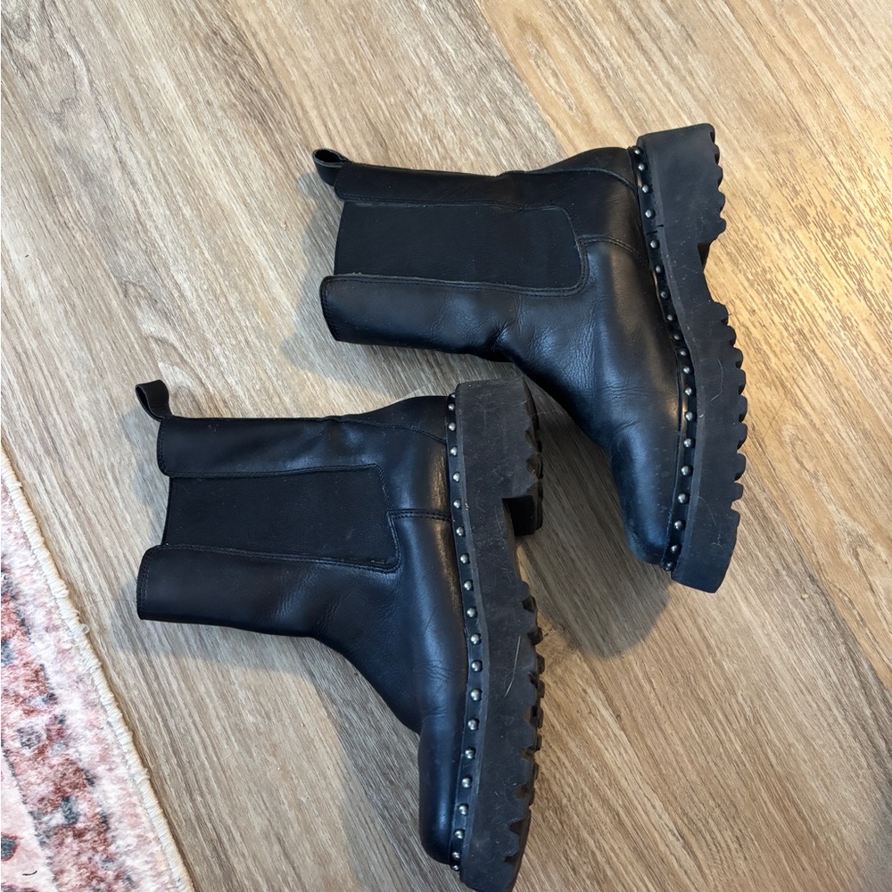 Black Studded Chelsea Boots